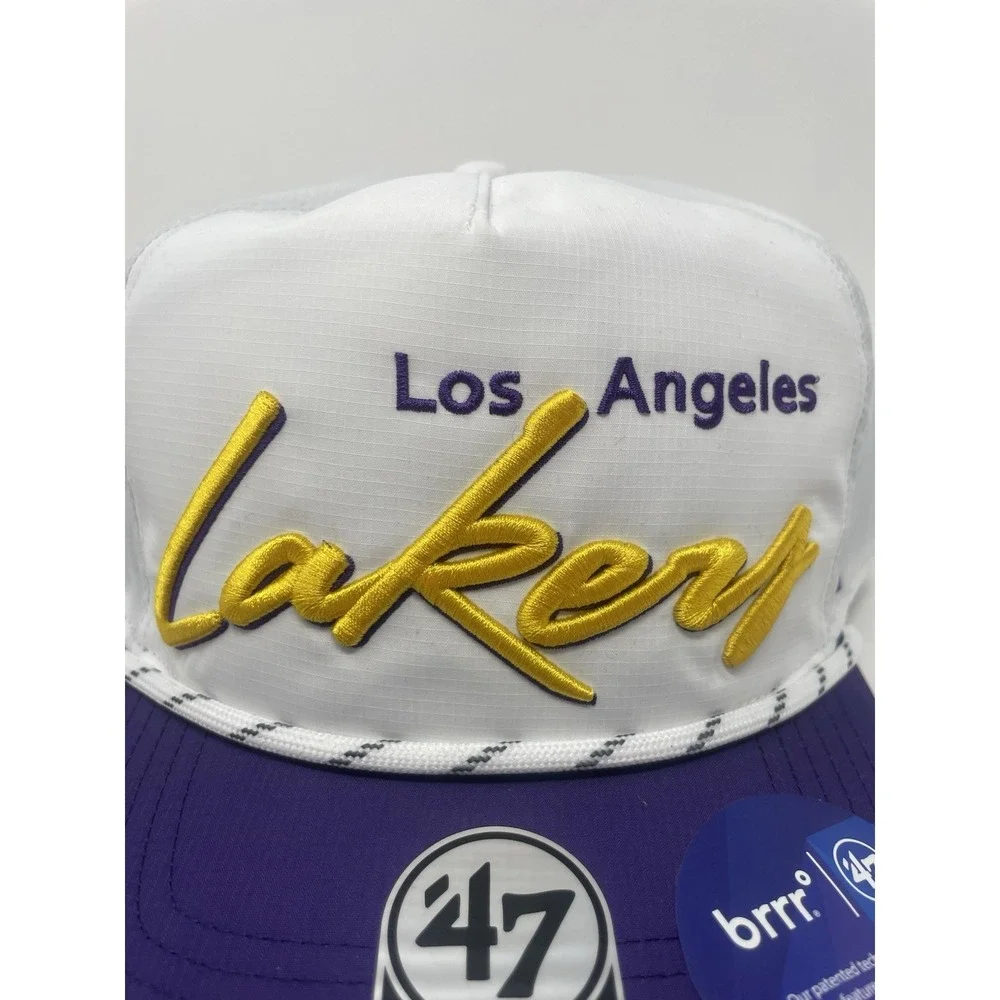 '47 Los Angeles Lakers‎ Snapback Hat Hitch Adjustable Cap White Purple Gold New